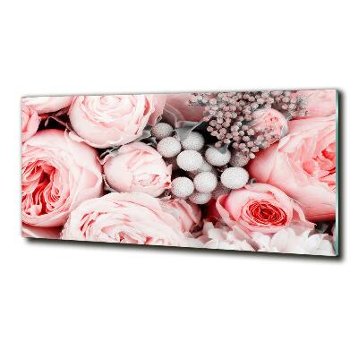 Impresión en cristal con acabado brillante horizontal Un ramo de flores