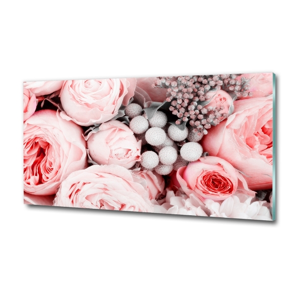 Impresión en cristal con acabado brillante horizontal Un ramo de flores