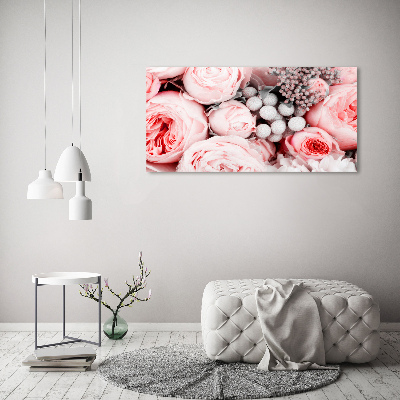 Impresión en cristal con acabado brillante horizontal Un ramo de flores