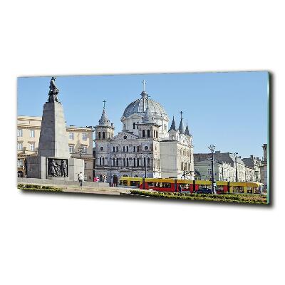 Cuadro decorativo de vidrio para salón horizontal Plaza de la Libertad de Łódź