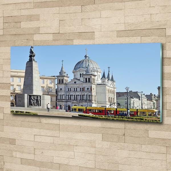 Cuadro decorativo de vidrio para salón horizontal Plaza de la Libertad de Łódź