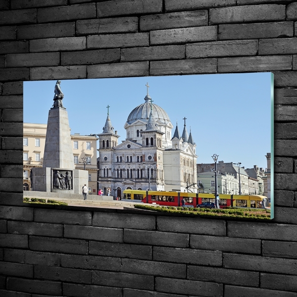 Cuadro decorativo de vidrio para salón horizontal Plaza de la Libertad de Łódź