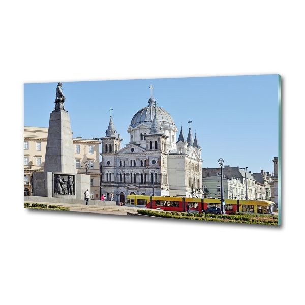 Cuadro decorativo de vidrio para salón horizontal Plaza de la Libertad de Łódź