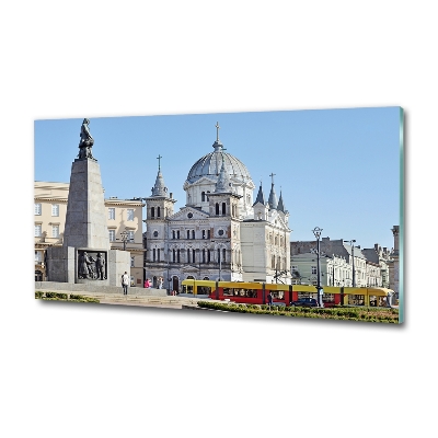 Cuadro decorativo de vidrio para salón horizontal Plaza de la Libertad de Łódź