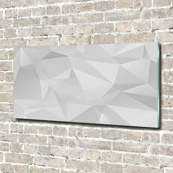 Impresión en cristal con acabado brillante horizontal Triángulos abstractos