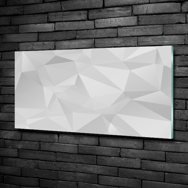 Impresión en cristal con acabado brillante horizontal Triángulos abstractos
