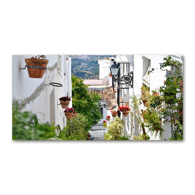 Foto en cristal de alta calidad con impresión uv horizontal Una calle con encanto