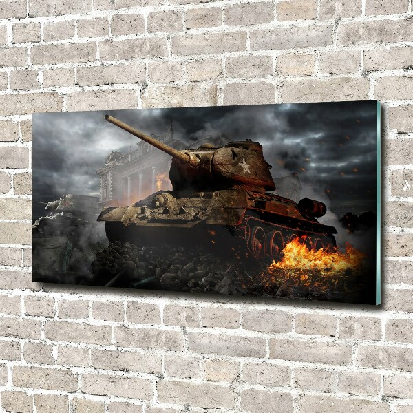 Foto en cristal de alta calidad con impresión uv horizontal Tanque