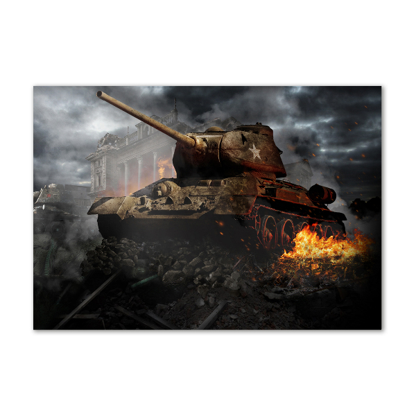 Foto en cristal de alta calidad con impresión uv horizontal Tanque