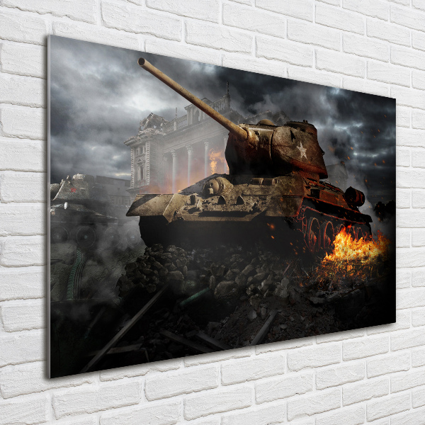 Foto en cristal de alta calidad con impresión uv horizontal Tanque