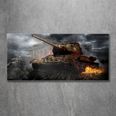 Foto en cristal de alta calidad con impresión uv horizontal Tanque