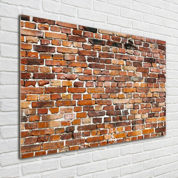 Cuadro de cristal templado moderno horizontal pared de ladrillos