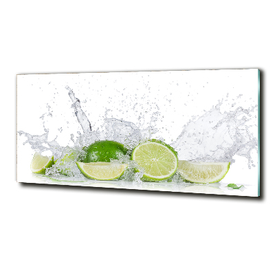 Cuadro de cristal templado moderno horizontal Limas y agua