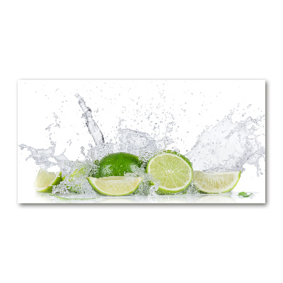 Cuadro de cristal templado moderno horizontal Limas y agua