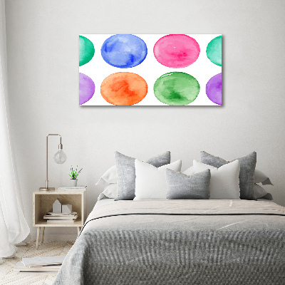 Impresión en cristal con acabado brillante horizontal Círculos de colores