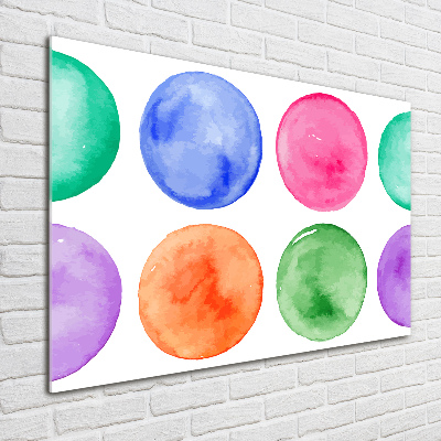 Impresión en cristal con acabado brillante horizontal Círculos de colores