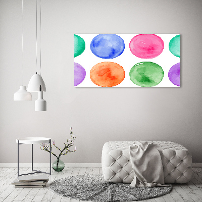 Impresión en cristal con acabado brillante horizontal Círculos de colores