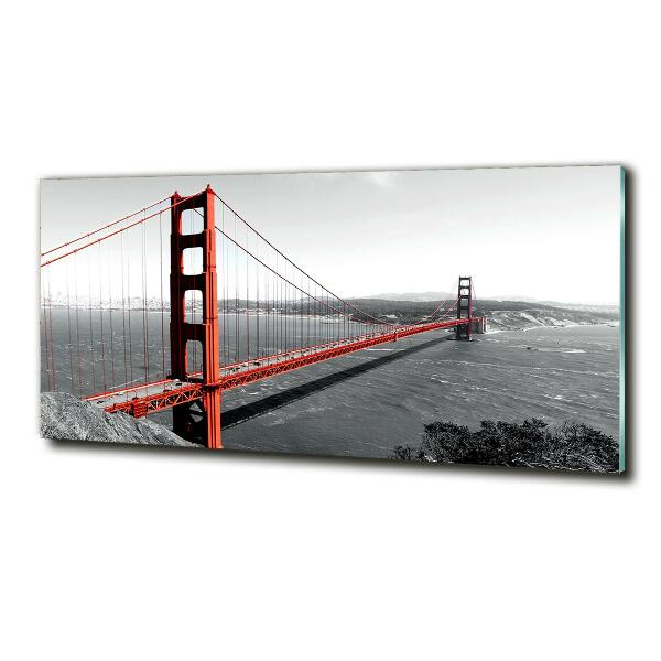Impresión en cristal con acabado brillante horizontal Puente de San Francisco