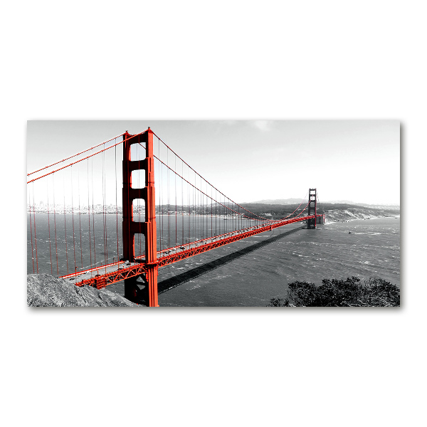 Impresión en cristal con acabado brillante horizontal Puente de San Francisco