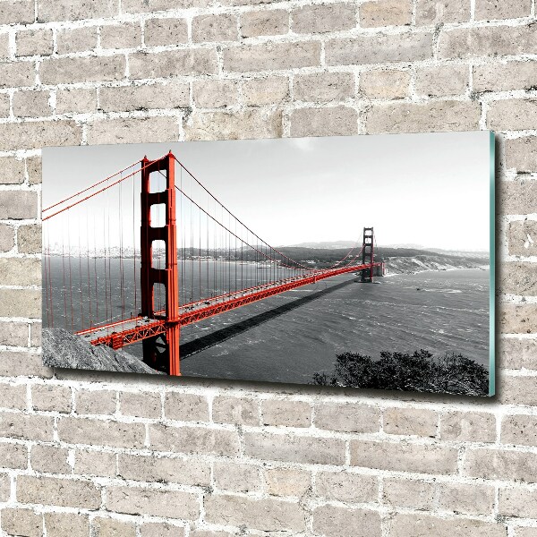 Impresión en cristal con acabado brillante horizontal Puente de San Francisco