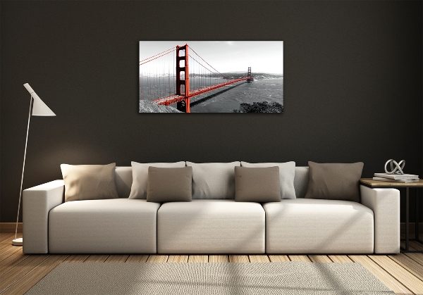 Impresión en cristal con acabado brillante horizontal Puente de San Francisco