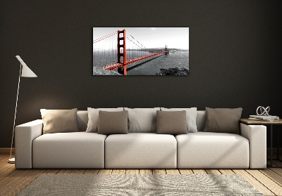 Impresión en cristal con acabado brillante horizontal Puente de San Francisco