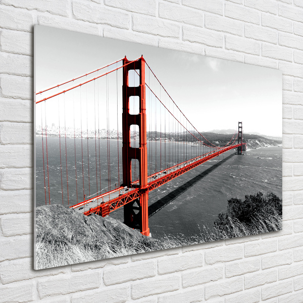 Impresión en cristal con acabado brillante horizontal Puente de San Francisco