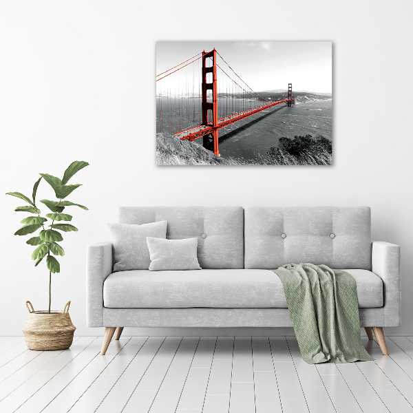 Impresión en cristal con acabado brillante horizontal Puente de San Francisco