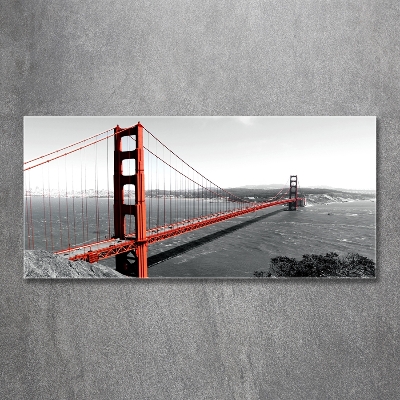 Impresión en cristal con acabado brillante horizontal Puente de San Francisco
