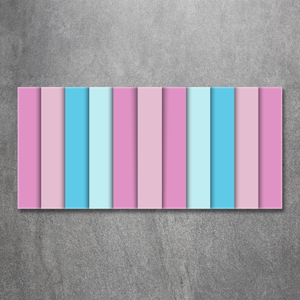 Impresión en cristal con acabado brillante horizontal Rayas de colores