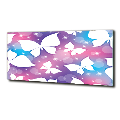 Impresión en cristal con acabado brillante horizontal Mariposas