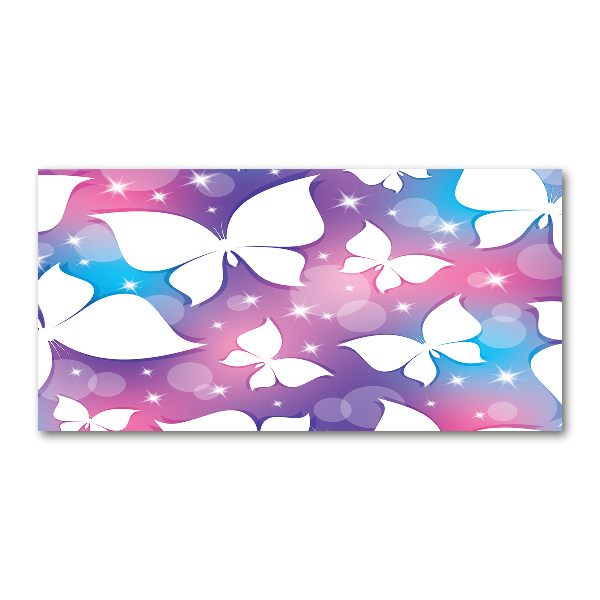 Impresión en cristal con acabado brillante horizontal Mariposas