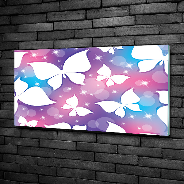 Impresión en cristal con acabado brillante horizontal Mariposas