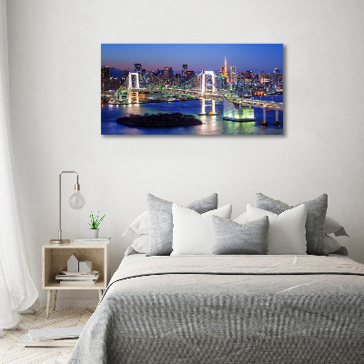 Foto en cristal de alta calidad con impresión uv horizontal Puente de Tokio