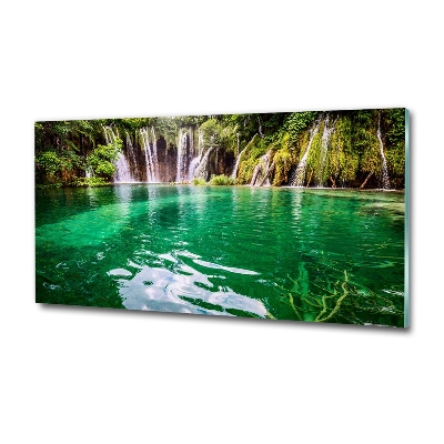 Foto en cristal de alta calidad con impresión uv horizontal Lago de Plitvice