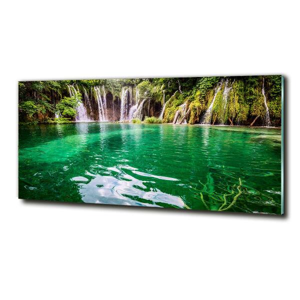 Foto en cristal de alta calidad con impresión uv horizontal Lago de Plitvice
