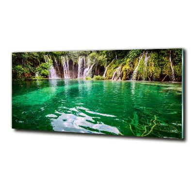 Foto en cristal de alta calidad con impresión uv horizontal Lago de Plitvice