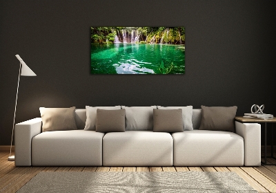 Foto en cristal de alta calidad con impresión uv horizontal Lago de Plitvice