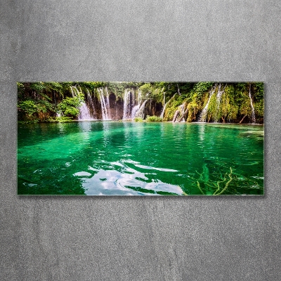 Foto en cristal de alta calidad con impresión uv horizontal Lago de Plitvice