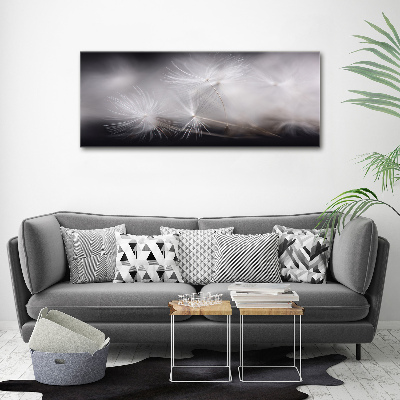 Foto en cristal de alta calidad con impresión uv horizontal semillas de diente de león