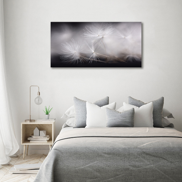 Foto en cristal de alta calidad con impresión uv horizontal semillas de diente de león