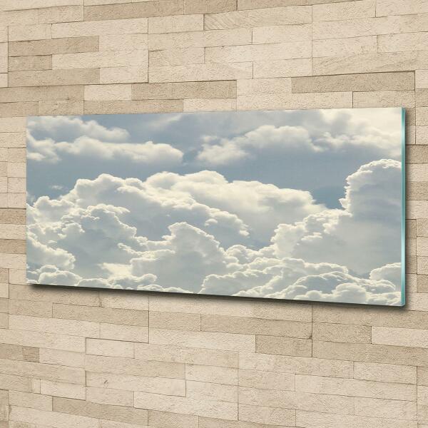 Foto en cristal de alta calidad con impresión uv horizontal Nubes