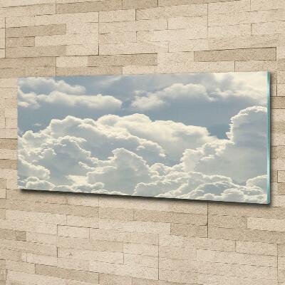 Foto en cristal de alta calidad con impresión uv horizontal Nubes
