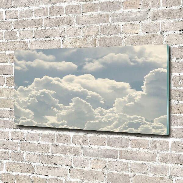 Foto en cristal de alta calidad con impresión uv horizontal Nubes