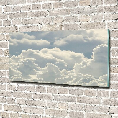 Foto en cristal de alta calidad con impresión uv horizontal Nubes