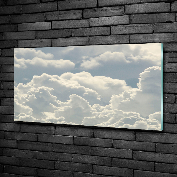 Foto en cristal de alta calidad con impresión uv horizontal Nubes