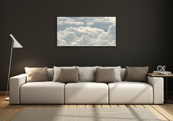 Foto en cristal de alta calidad con impresión uv horizontal Nubes