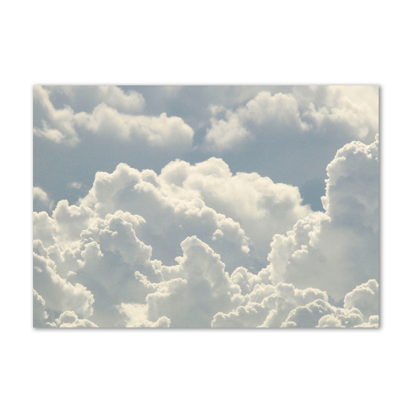 Foto en cristal de alta calidad con impresión uv horizontal Nubes