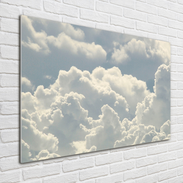 Foto en cristal de alta calidad con impresión uv horizontal Nubes