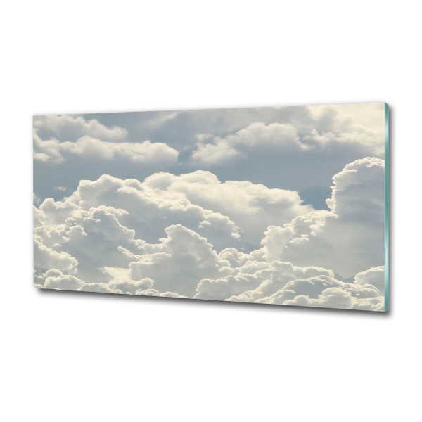 Foto en cristal de alta calidad con impresión uv horizontal Nubes
